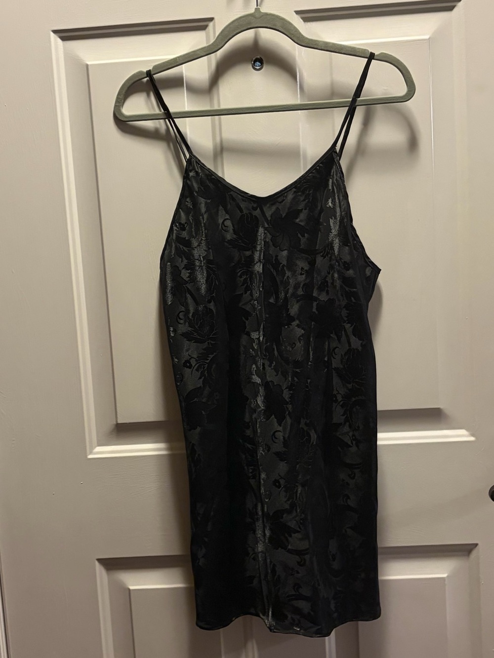 Women's Black Satin Slip